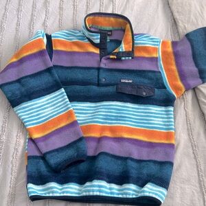 NWOT Patagonia Synchilla Men’s Snap T Lightweight Striped Pullover Size S